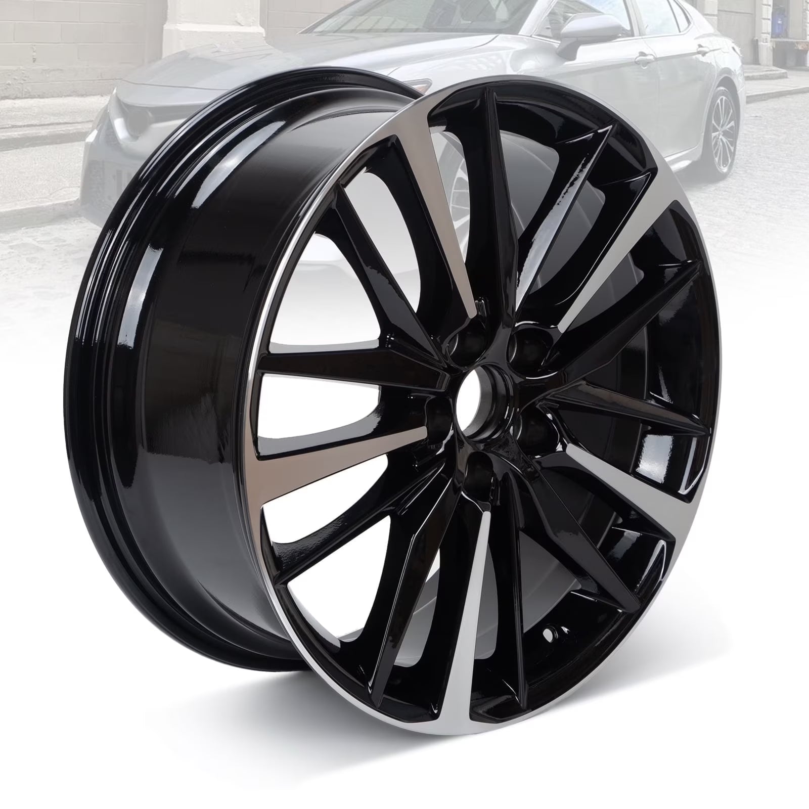 19  Wheel Rim 19x8-inch 5-Lug Black, for 2018-2024 Toyota Camry, Replacement Alloy Rim 75222