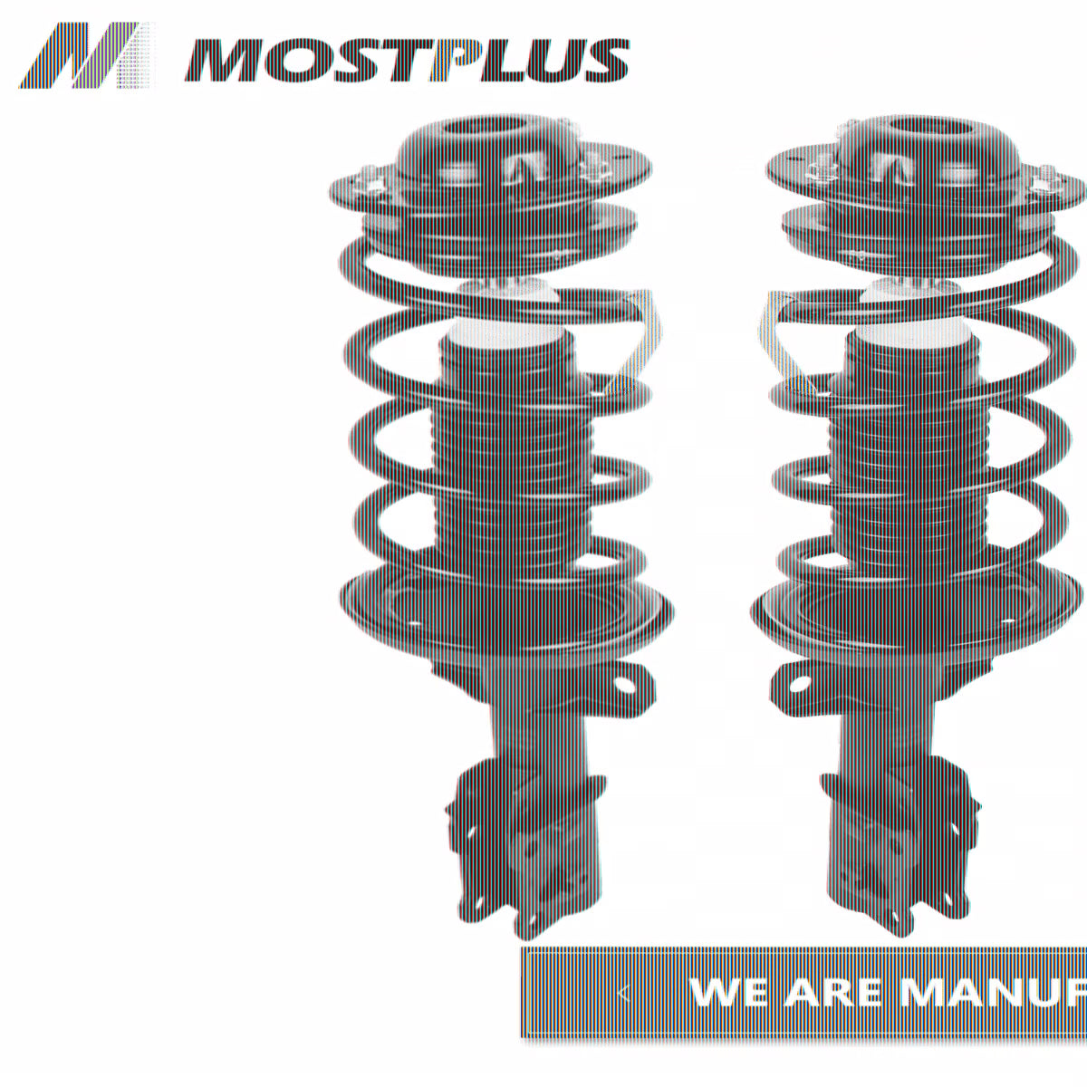 MOSTPLUS Set 2 Front Complete Shocks Struts W/ Springs for 2005-2010 Chevy Cobalt HHR