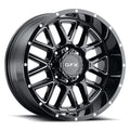G-FX TM5 Rim 18X9 5X127/5X135 Offset 12 Gloss Black Milled (Quantity of 1)