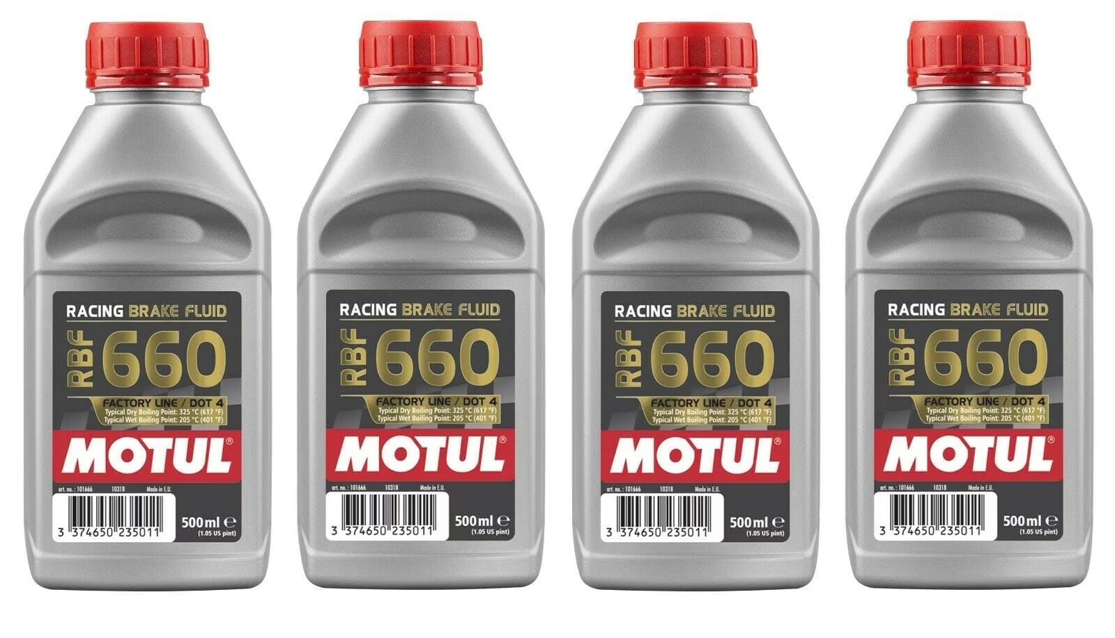 Motul DOT4 RBF 660 FACTORY LINE 2L FullySynthetic Racing Brake Fluid 4 x 0.5L