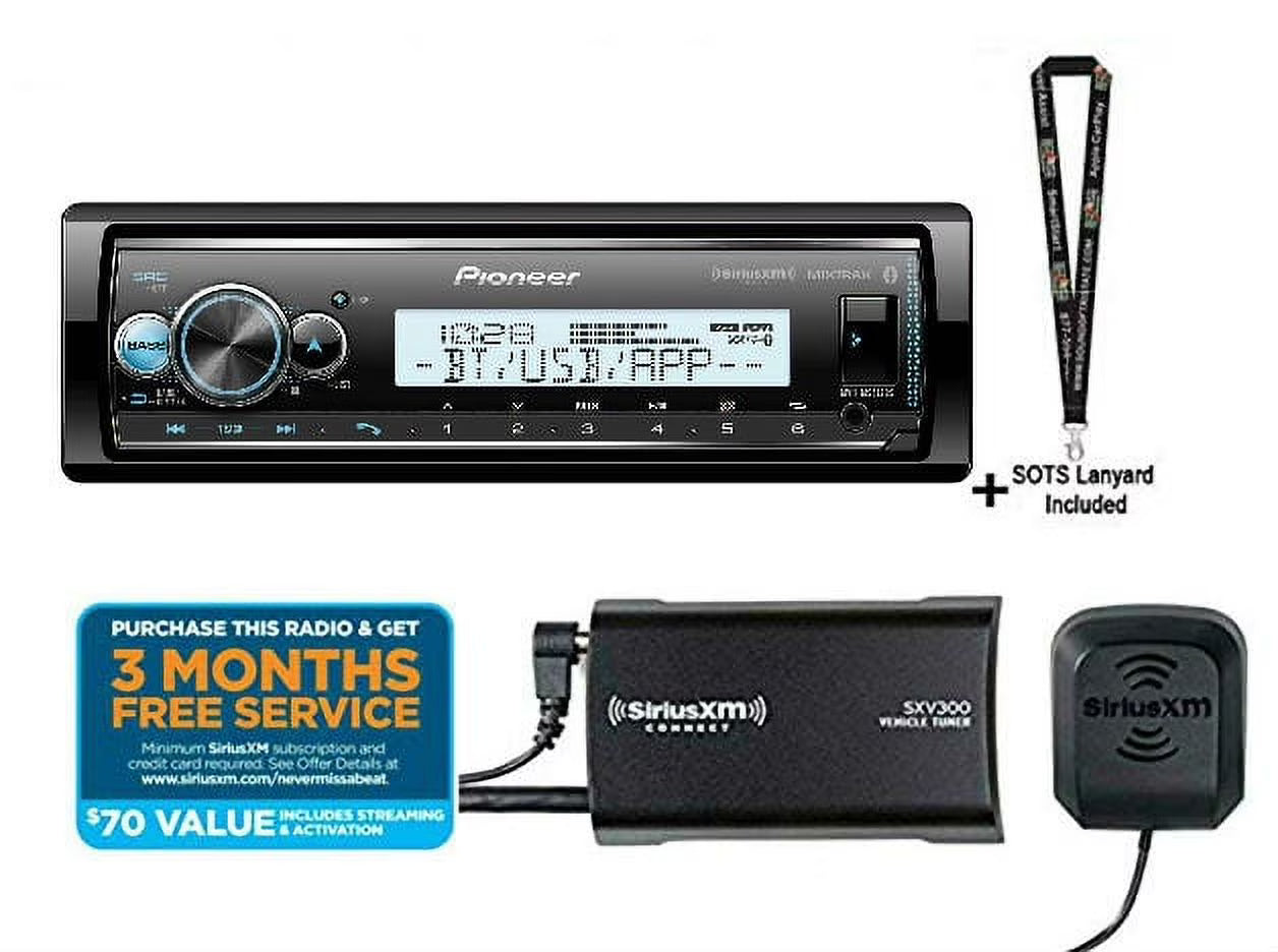 Pioneer MVH-MS512BS Marine Digital Media Receiver with SiriusXM SXV300V1 Radio Tuner Pkg
