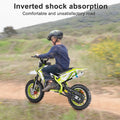 49cc 2-Stroke Kids Dirt Bike, Gas Power Motocross, 25MPH Off Road Mini Motorcycle, Children Pocket Motorbike with Front Rear Disc Brakes (Green)