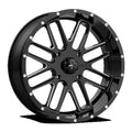 MSA Offroad Wheels Aluminum Rim M35 BANDIT 20X7in Gloss Black Milled Finish, M35-020756M