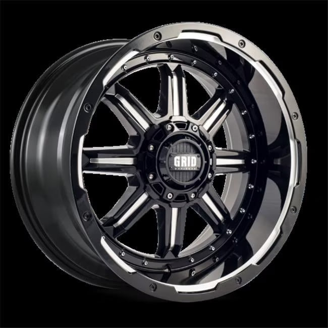 Grid Wheels 12955M151 10 in. 20 x 9.0 in. Bolt 5 x 150 in. 15 mm Offset 110.3 mm Bore Wheel, Matte Black