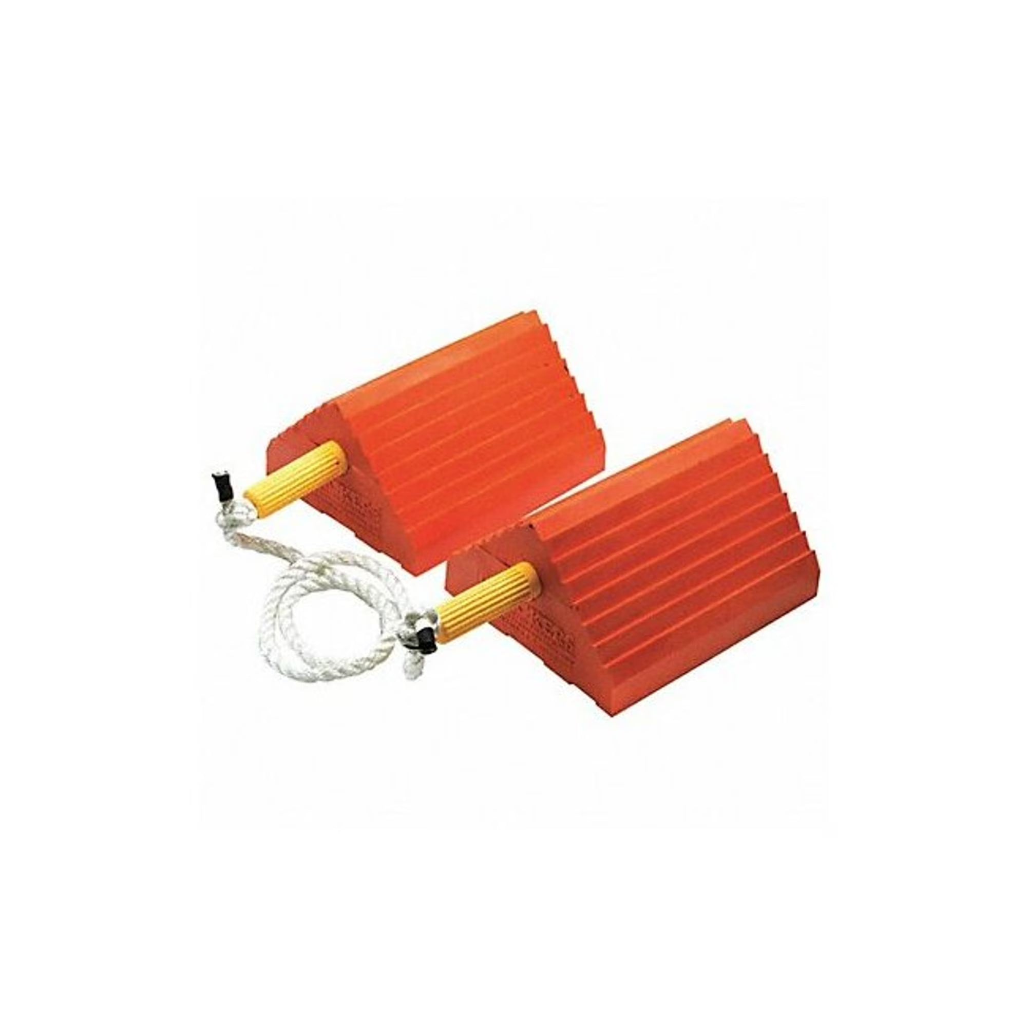 Checkers Wheel Chock,18  D,5  H,16  W,Orange,PR UC1400-4.5-P