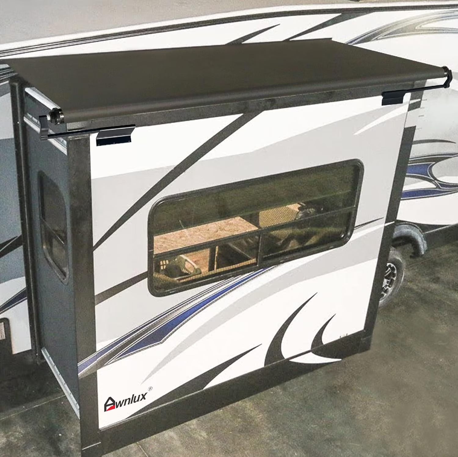 Awnlux Black, Modular Slide Topper Awning RV Part