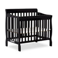Dream On Me Aden 4-in-1 Convertible Mini Crib In Black. Greenguard Gold Certified