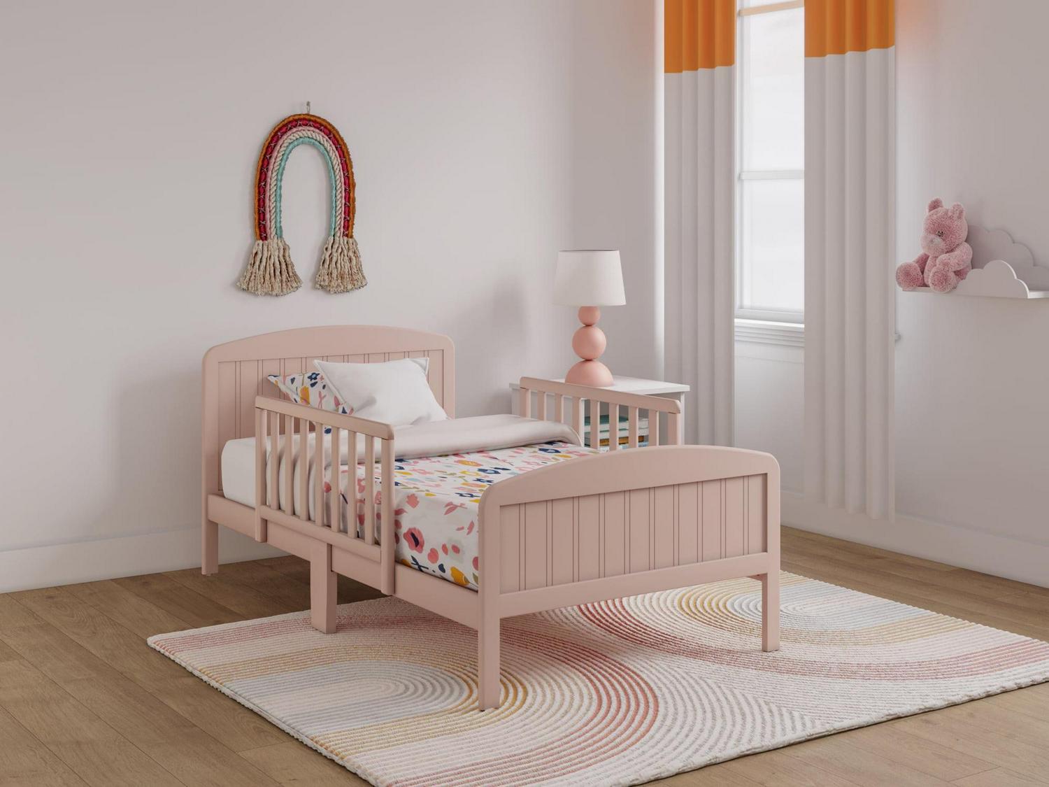 BK Furniture Harrisburg XL Wooden Toddler Bed in Clay