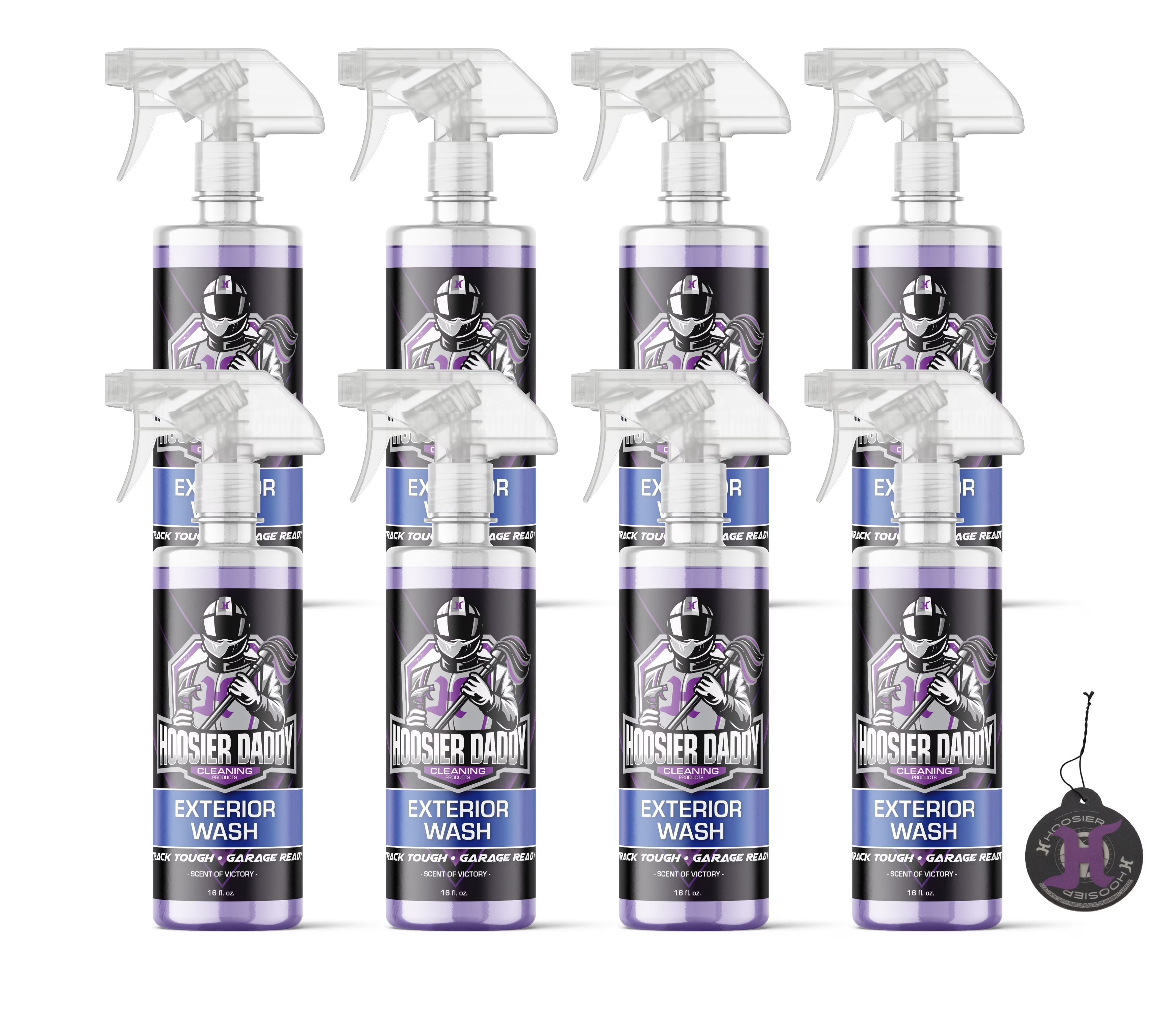 Hoosier Daddy 16oz Car Exterior Cleaner Concentrate - Removes Dirt, Bugs, & Road Grime - Safe for Paint, Glass, & Chrome - Dilutes for Multiple Uses(8-Pack)