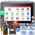 LAUNCH X431 V+ 4.0 24V Commercial Vehicle Heavy Duty Truck Car Diagnostic Scan Tool With Free MV108S&TPMS, 35+ Reset,All System Scanner,Free Update