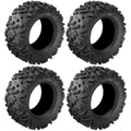 Ktaxon Set of 4 6PR All Terrain ATV UTV Tires, 25x8-12 Front & 25x10-12 Rear, Tubeless