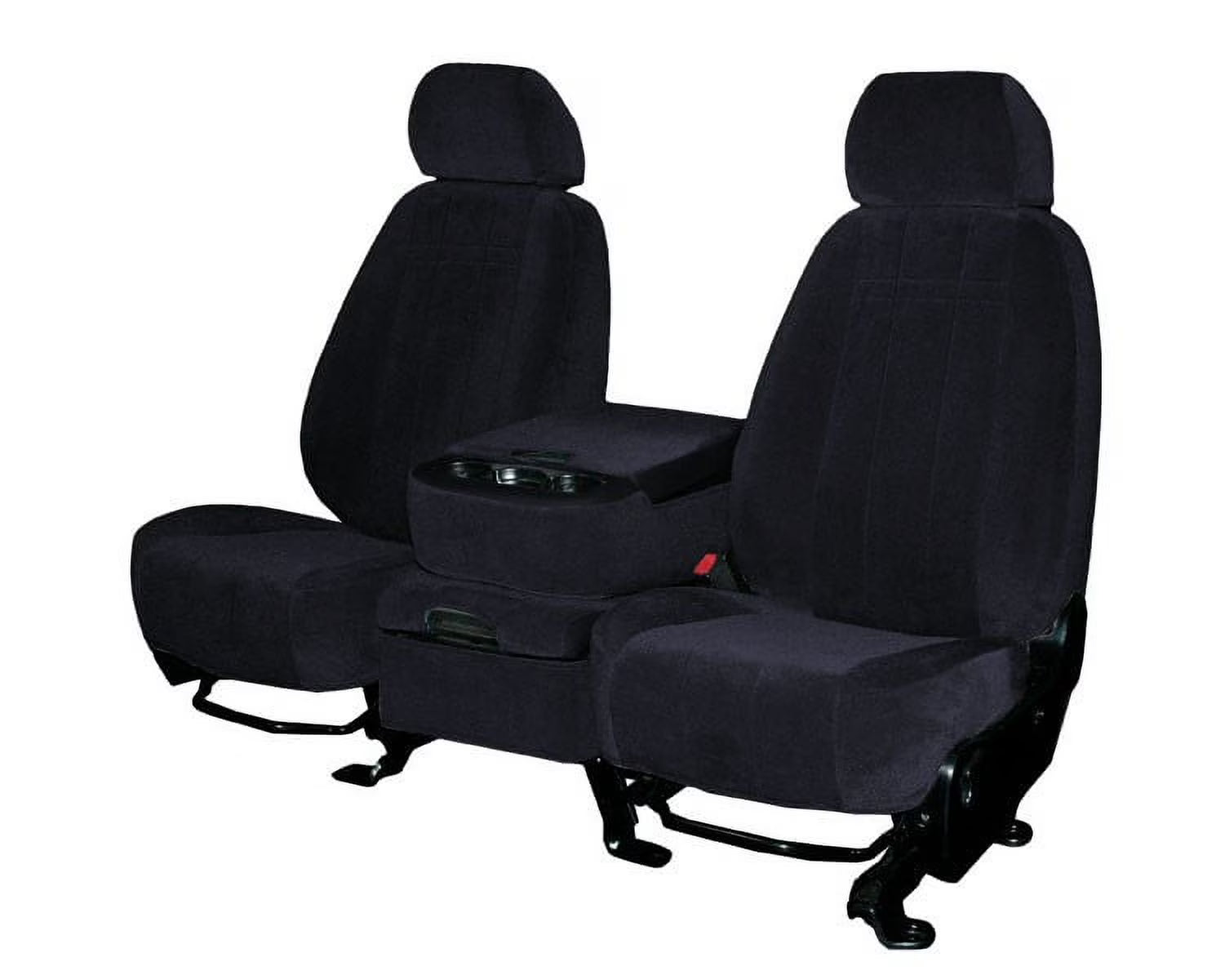 CalTrend Center Buckets O.E. Velour Seat Covers for 2020-2022 Toyota Highlander - TY567-01RA Black Classic Insert and Trim