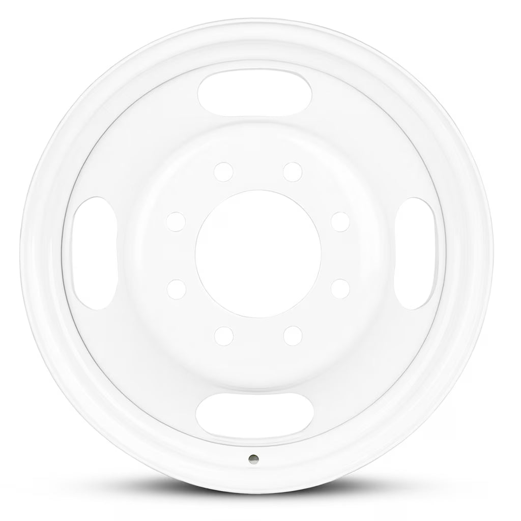For 2003-2024 Chevrolet Express 4500 16 Inch Painted White Streel Rim - OEM Direct Replacement - Road Ready Van Wheel