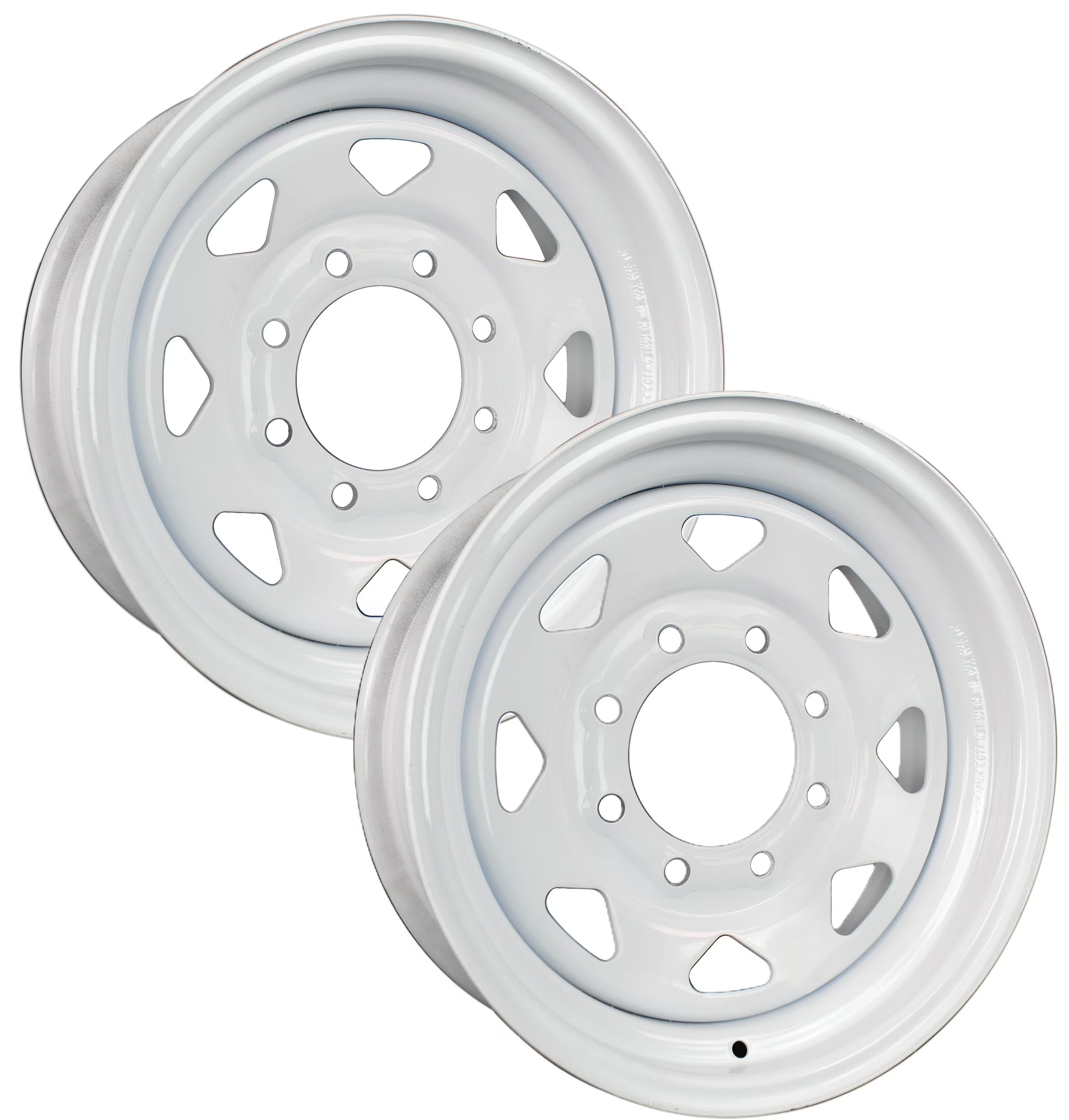 eCustomrim 2-Pack Trailer Rim Wheel 15X6 6 Lug White Spoke