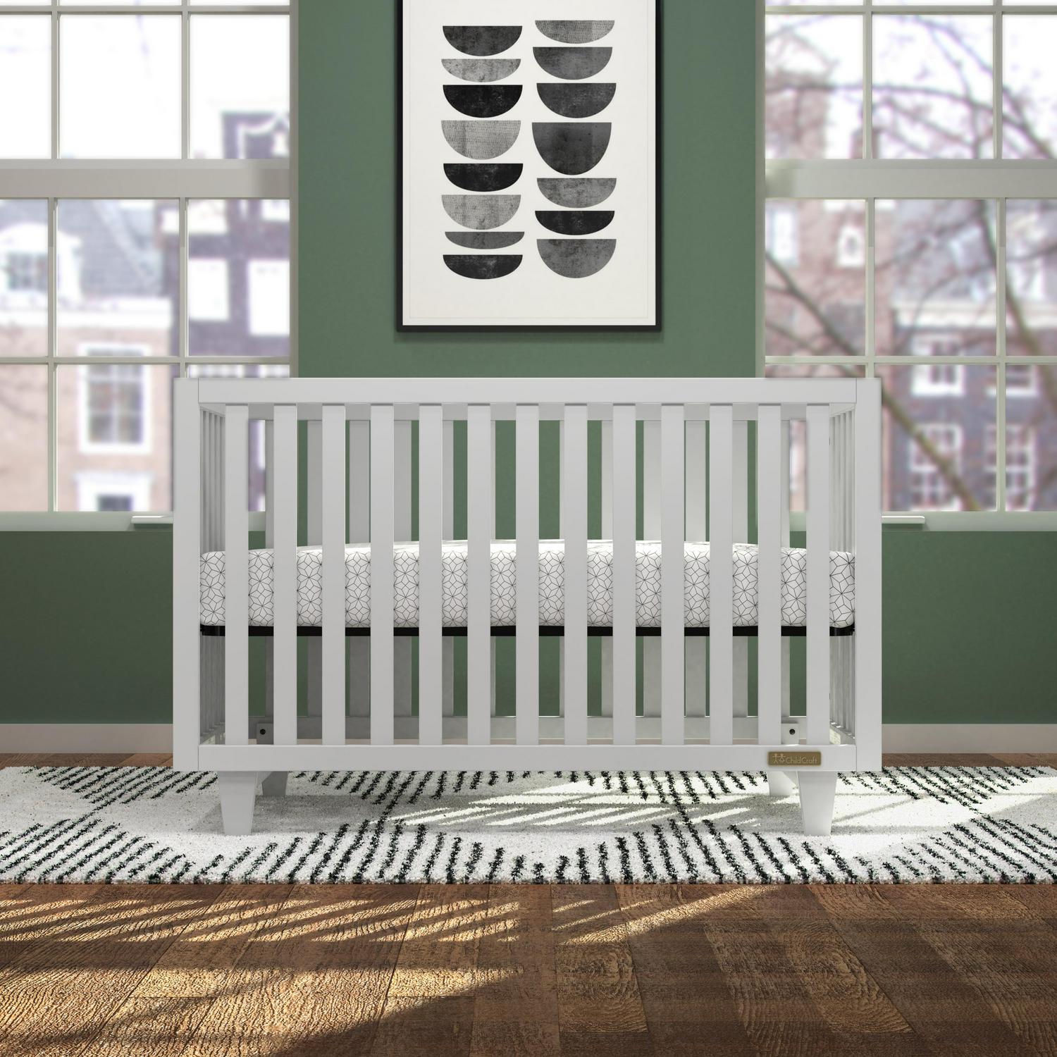 Child Craft Tremont 4 in 1 Convertible Crib. Gentle Gray