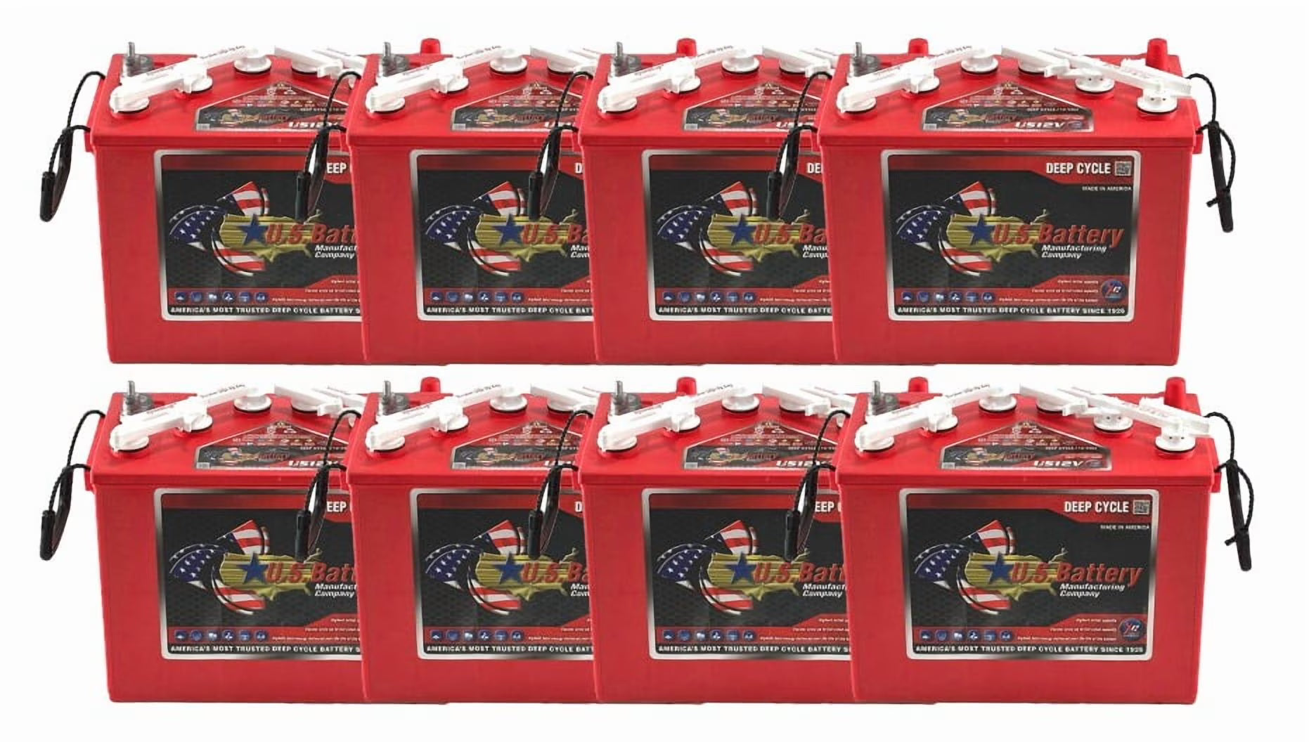 x8 | US Battery 12 Volt 155 Ah Deep Cycle Battery ~ Replaces T-1275 T1275