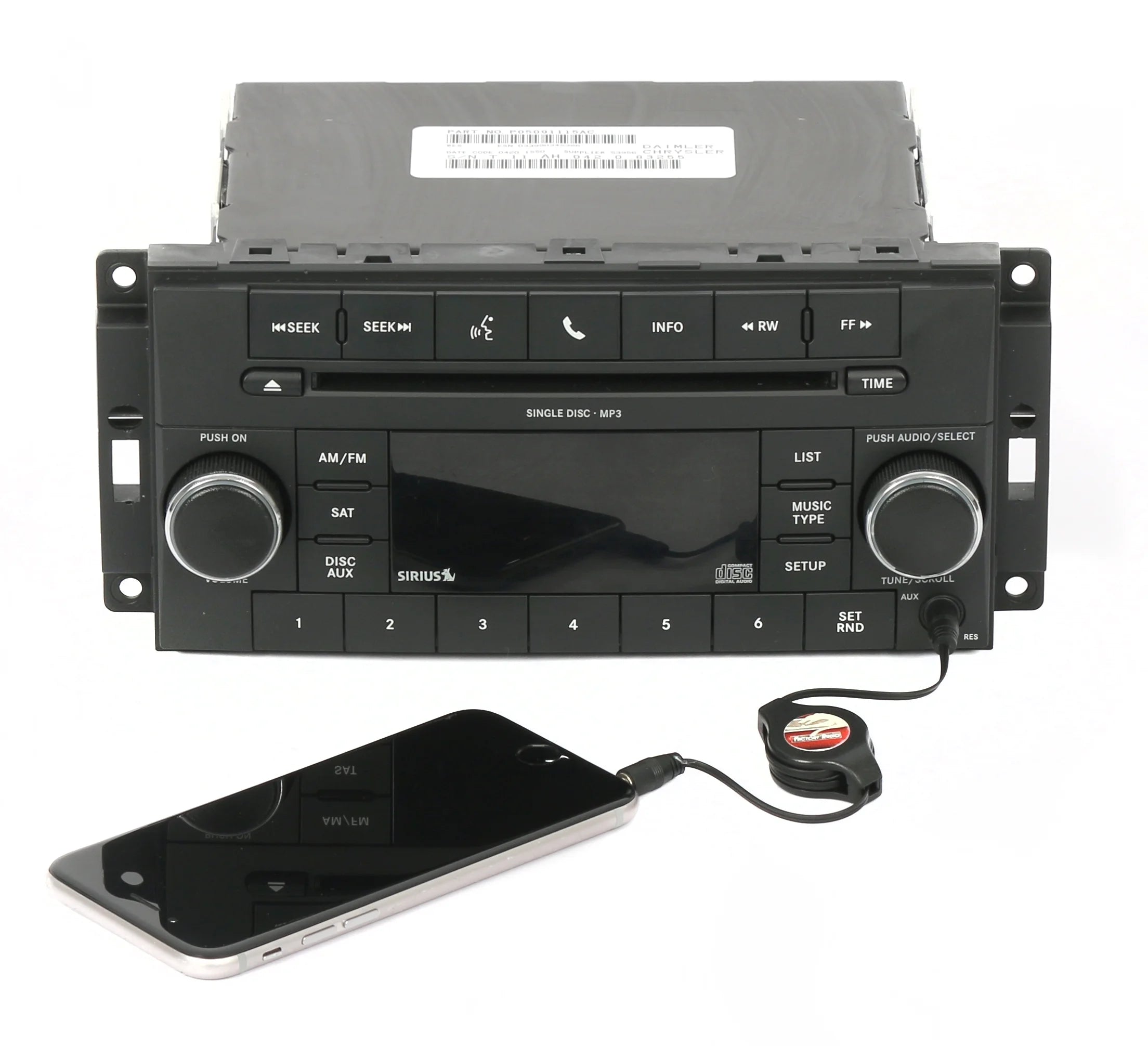 Restored 2008-2010 Chrysler Jeep Dodge Radio AM FM mp3 CD XM Ready w Aux P05091115AC RES (Refurbished)