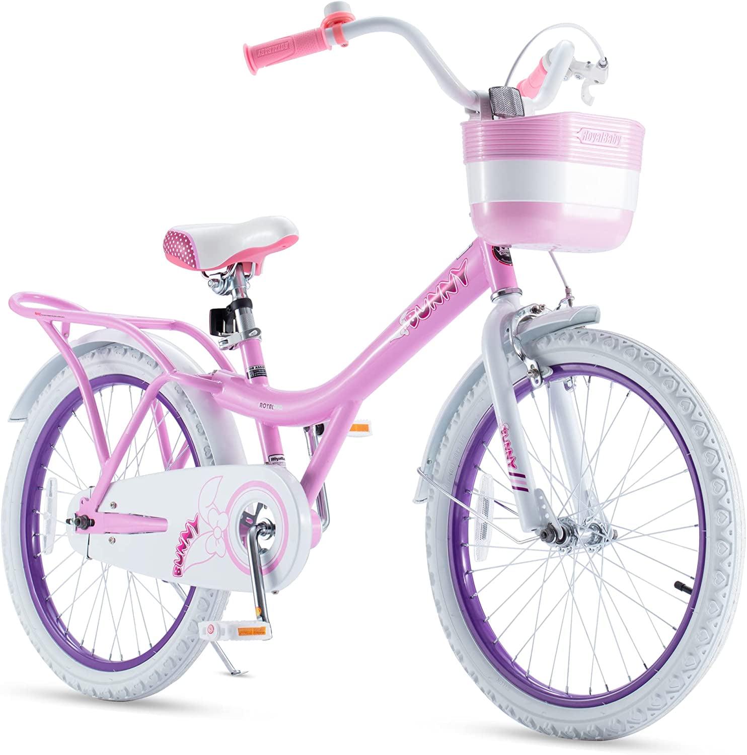 RoyalBaby Bunny 20 inch Girl-s Bicycle Kids Bike for Girls Childrens Bicycle Pink