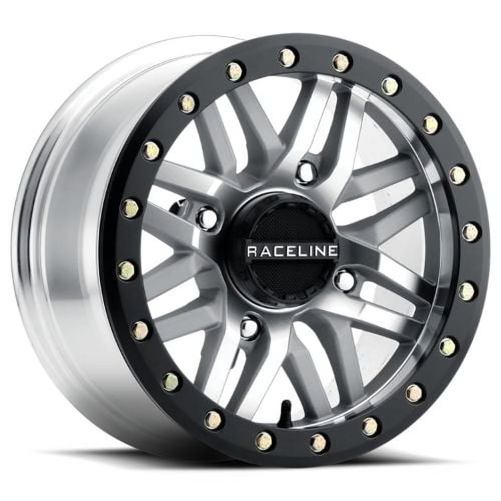 15x10 Raceline A91MA Ryno UTV Beadlock Black Machined As Cast Wheel 4x156 (0mm)
