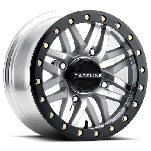 15x10 Raceline A91MA Ryno UTV Beadlock Black Machined As Cast Wheel 4x156 (0mm)