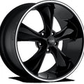 Foose 1PC Aluminum Rim F104 LEGEND 20X10in Gloss Black Milled Finish, F104200065+40