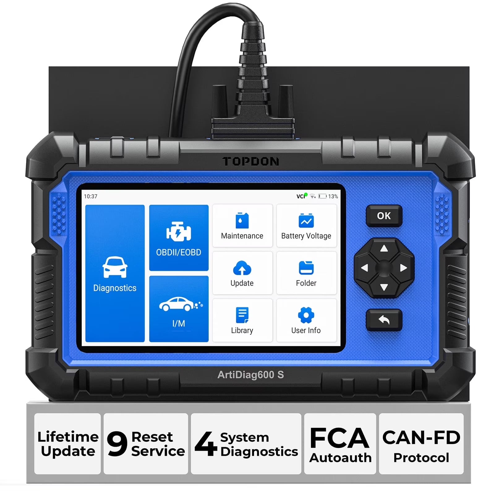 OBD2 Scanner TOPDON ArtiDiag600S Car Diagnostic Scan Tool AT/ENG/ABS/SRS Diagnoses & 8 Reset Services