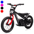 Aoile Electric Dirt Bike for Kids, 24V 5.2Ah Electric Motorcycle with 16  Tires, Electric Balance Bike w/Adjustable Speeds & Detachable Battery, Black