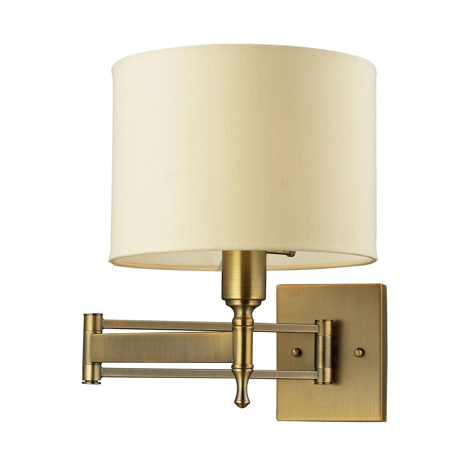 Elk Home 10-Inch Wide Pembroke Sconce. Transitional. Antique Brass