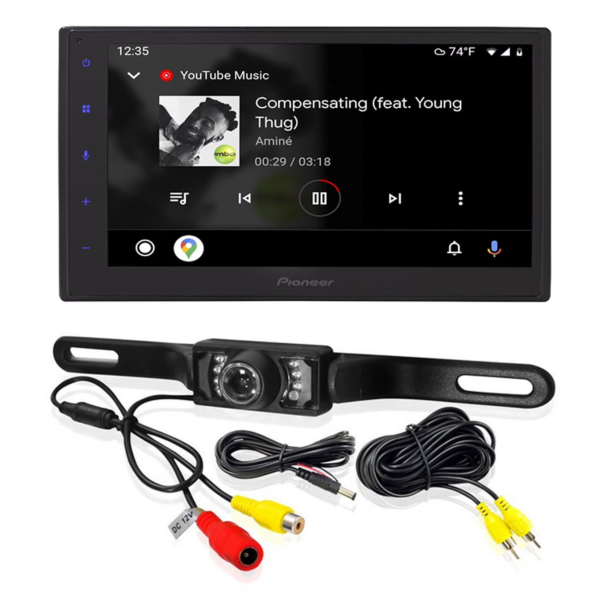 Pioneer Apple Carplay Streaming Car In-Dash Unit, 19.00 in