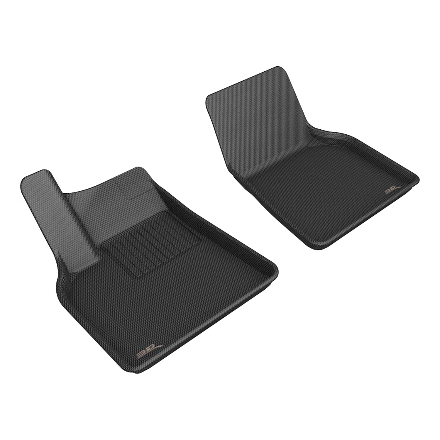 3D MAXpider Custom Fit Kagu Floor Mat (Black) Compatible with Tesla Model Y 2021-2024 - Front Row