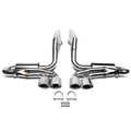 DNA Motoring For 97-04 Chevy Corvette C5 Z06 LS Quad 4.25  Oval Muffler Tip Catback Exhaust System