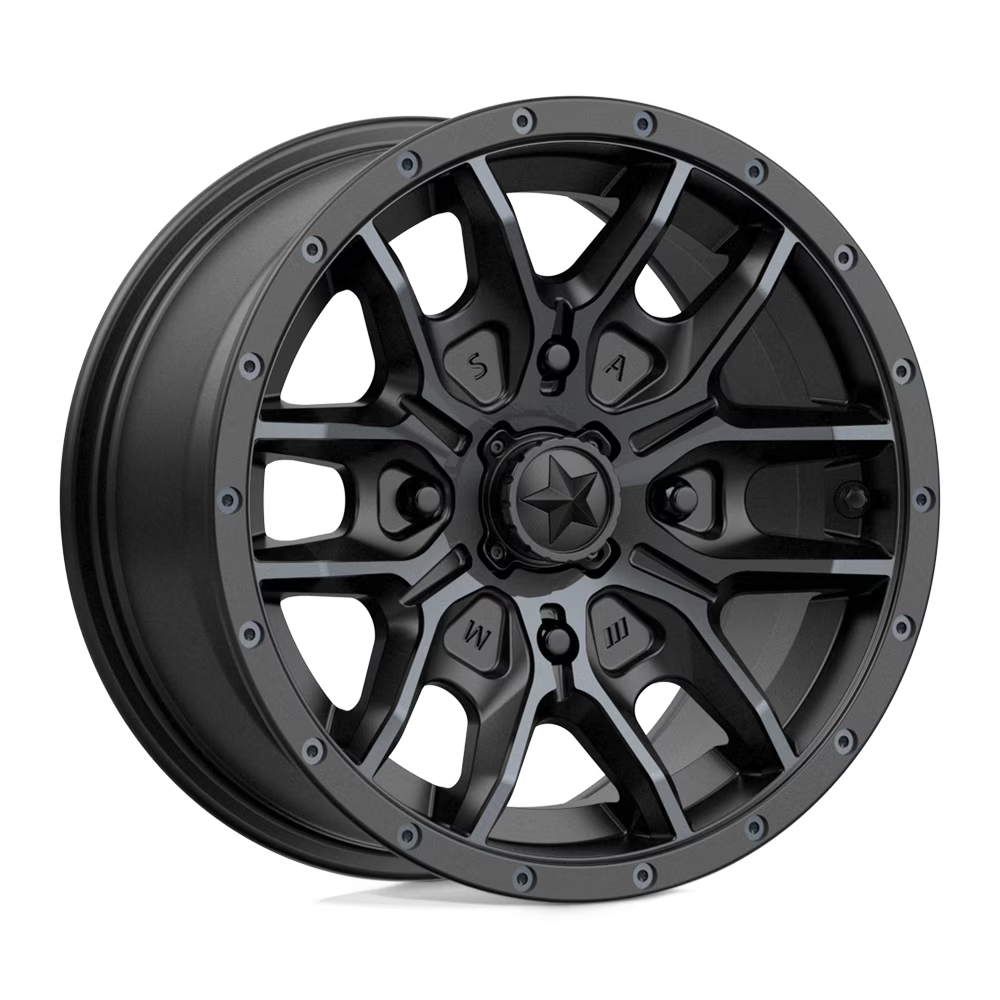 MSA Offroad Wheels Cast Aluminum Rim MA43 14X7 4X110 S-BLK TTCC 10MM, M43-04710