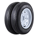 Garvee 2PCS trailer mounted wheels,12  rims,5.30-12 5.30x12 530-12 5.30,5 lugs 4.5 , load range C, 6PR