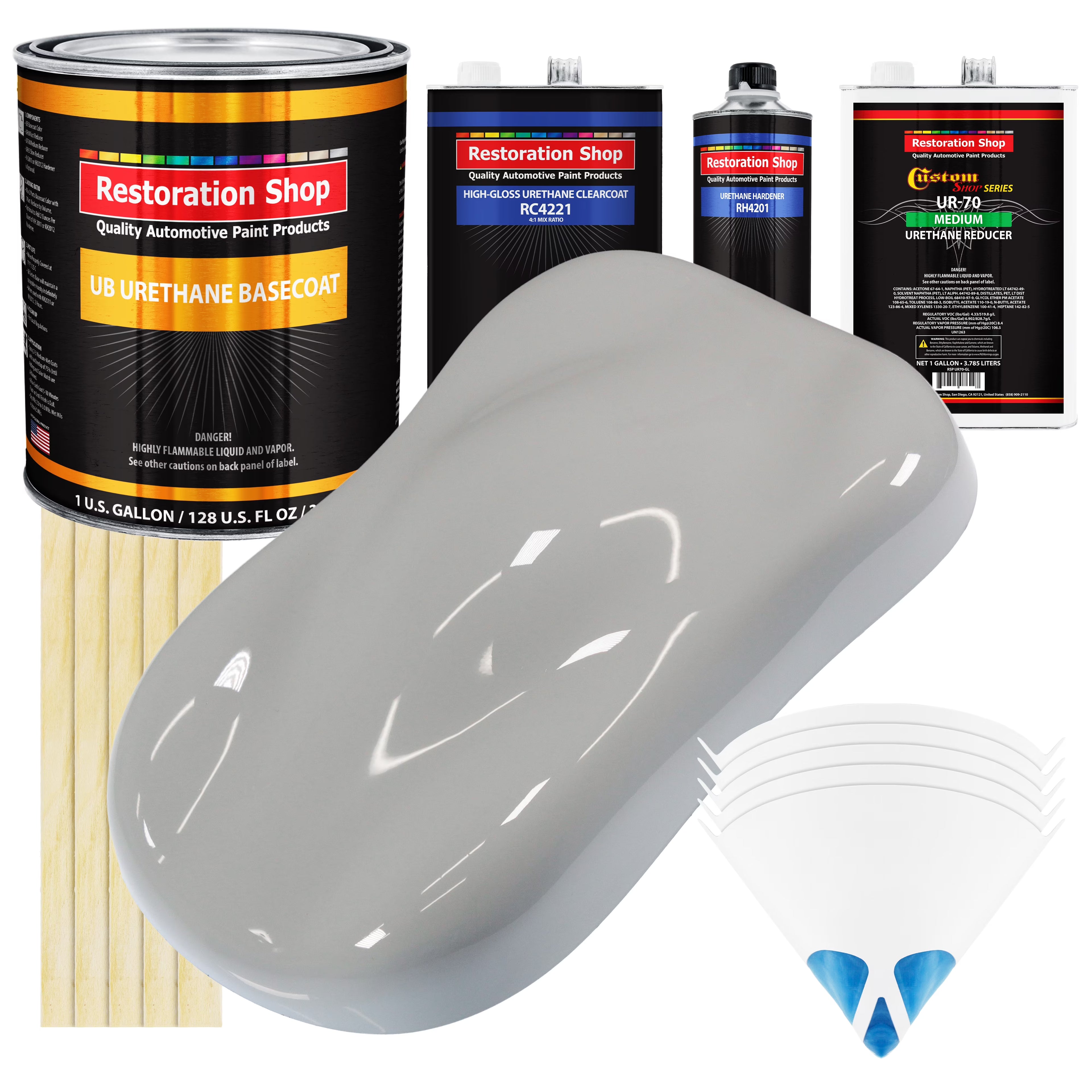 Mesa Gray Gallon URETHANE BASECOAT CLEARCOAT Car Auto Paint Kit