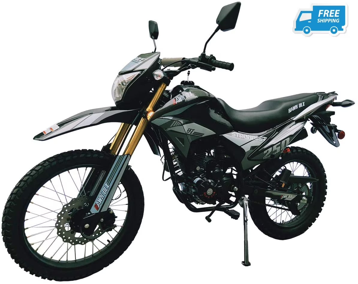 RPS Hawk DLX 250 cc EFI Fuel Injection Enduro Dirtbike gas Bike Hawk EFI Deluxe Gas Motorcycle - Choose your color