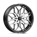 MSA Offroad Wheels Cast Aluminum Rim MA47 22X7 4X137 G-BLK-MACH 10MM, MA047BD22704810