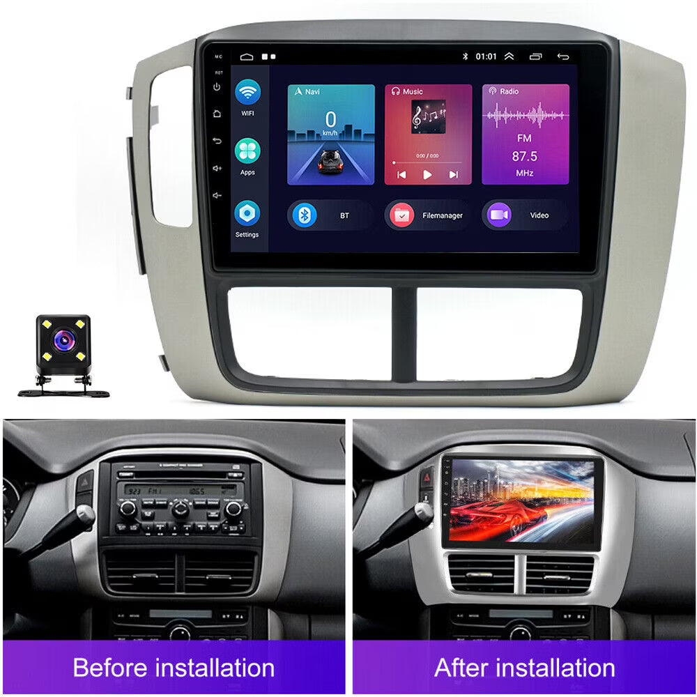 iSpchen 9  Android 13 Car Radio Stereo, Honda Pilot 2006-2008, Bluetooth, GPS Navigation, Black