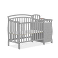 Dream On Me Casco 4-in-1 Mini Crib and Dressing Table. Pebble Grey