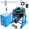 KFFKFF Rotational Welding Stand 50KG, Adjustable 0-90?? Welding Turntable 0.5-6RPM 120W, Equipped with 12.4 Inch 3-Jaw Lathe Chuck & Welding Torch Support for Cutting, Grinding, Assembly, Testing