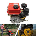 Peakora 4-Stroke 3-Horsepower Single-Cylinder Diesel Engine Recoil Start System Diesel Motor for Go Cart Mini Bike Chipper Log Splitter Lawn Mower Cement Mixer (Red)