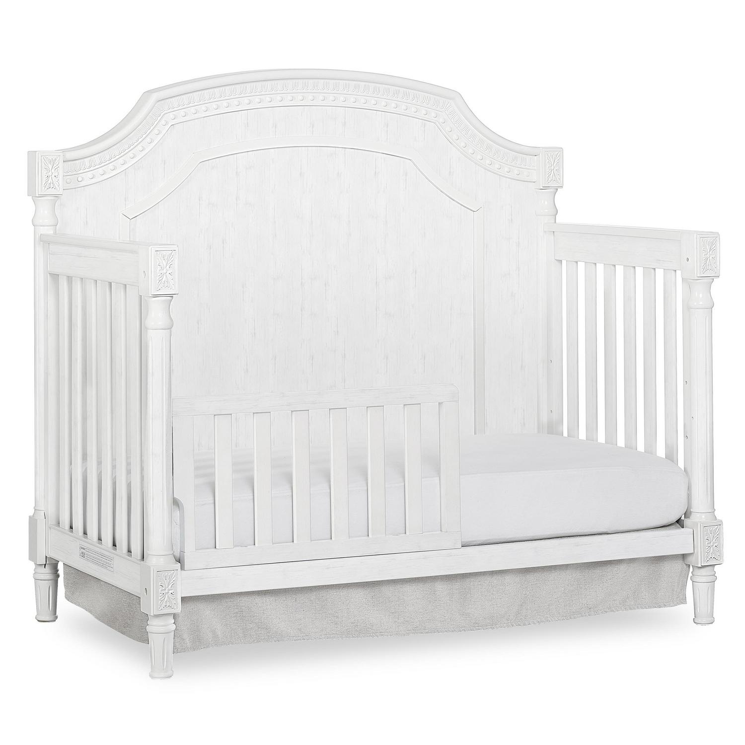 Evolur Julienne Toddler Rail. Brush White. Crib Guard Rail