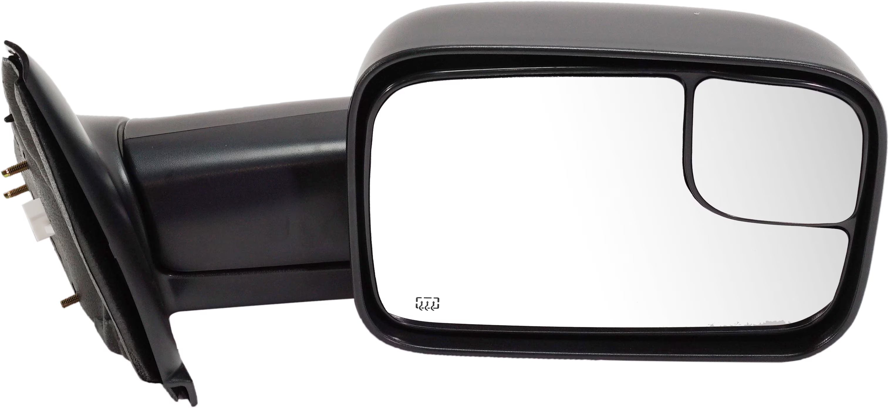 Kool Vue Towing Mirror Compatible With 2002-2009 Dodge Ram 3500 2500 Right Passenger Side Heated w/ Blind Spot Corner Glass Textured Black