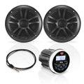 BOSS Audio Systems MCKGB350B.6 Weatherproof Marine Radio with 6.5??Full Range Speakers Kit (2 Pairs)