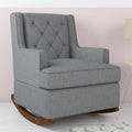 Baby Relax Bennet Transitional Wingback Nursery Rocker Chair. Gray