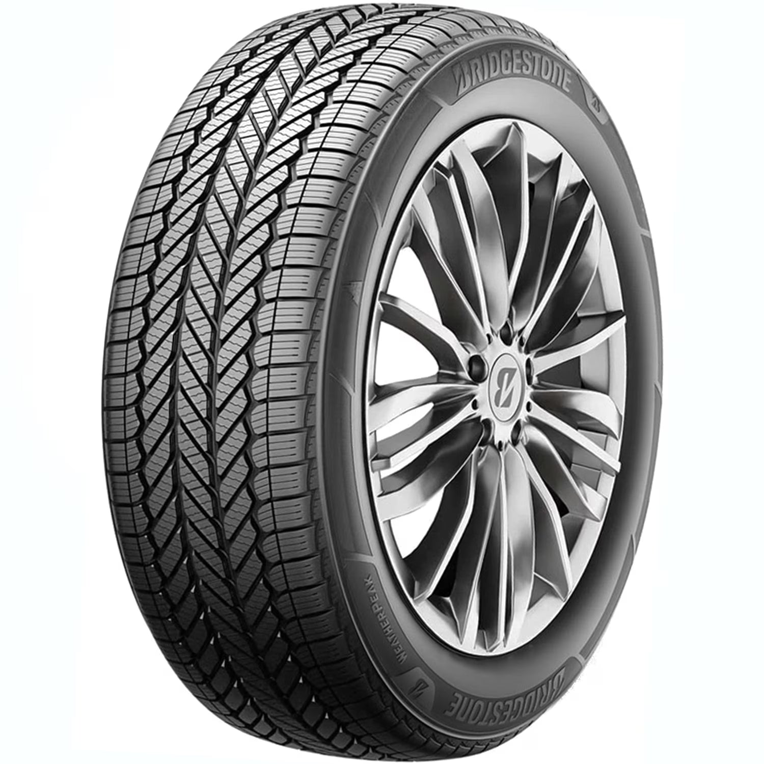 Set of 4 (FOUR) Bridgestone WeatherPeak 245/45R18 96V XL All Weather Tires Fits: 2016-23 Chevrolet Malibu LT, 2009-14 Acura TL SH-AWD