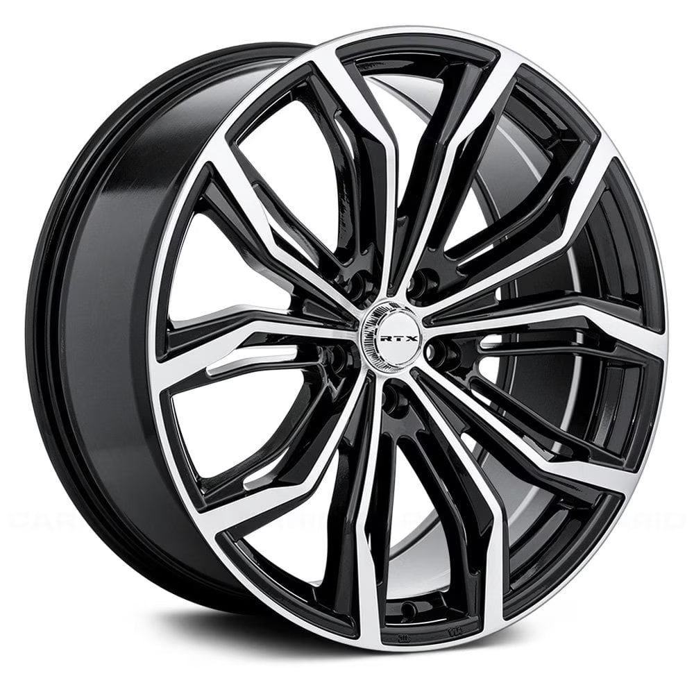 RTX Custom Wheel 16x7 inch Rim for 2011-2017 Lexus CT200h 54.1mm CB Offset 35mm Black with Machined Face