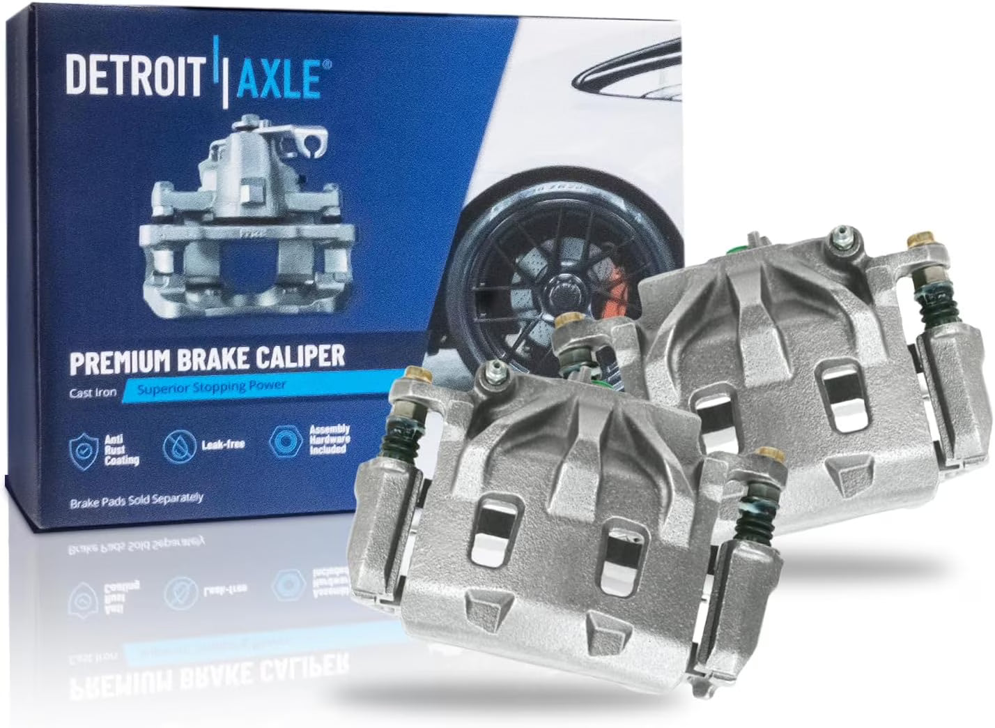 Detroit Axle - Pair Front Brake Calipers for Subaru Outback Forester Legacy WRX Tribeca B9 Tribeca Brake Calipers w/Brackets Replacement