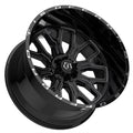 1 TIS 26x14 6X135 / 6X5.50 -76 560BM Gloss Black W/Milled Accents & Lip Logo Wheel Rim