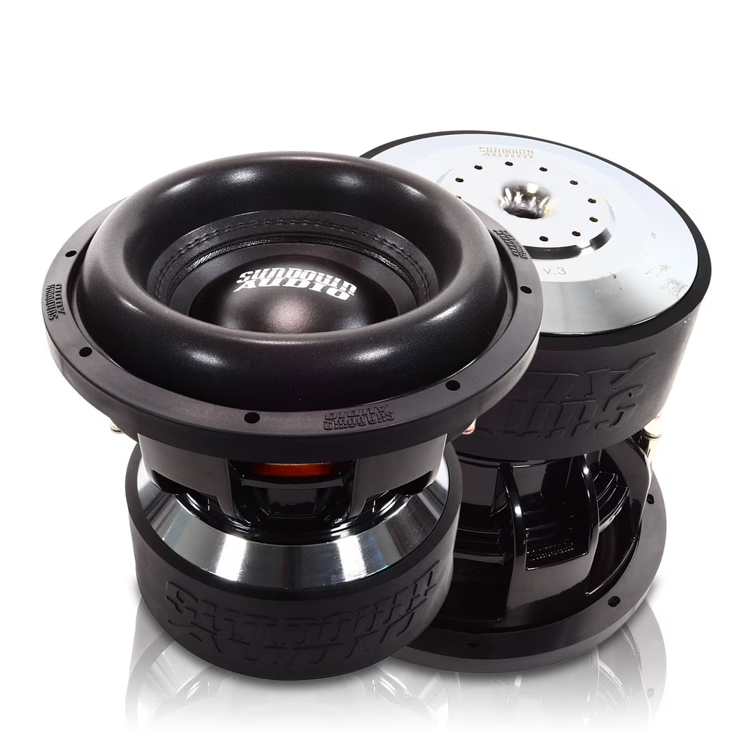 Sundown Audio 2000W RMS Dual 1-Ohm Voice Coil 10  Car Subwoofers, Black