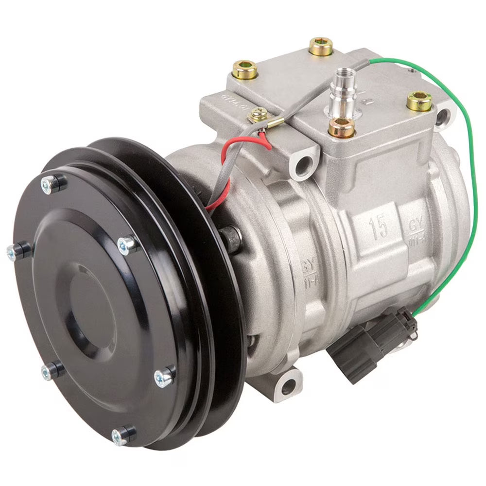 AC Compressor & V-Belt A/C Clutch For John Deere & Kubota Replaces 10PA15 447200-0246 447200-0240 24v - BuyAutoParts